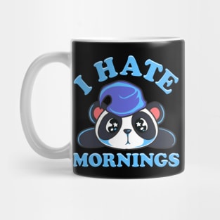 Cute & Funny I Hate Mornings Lazy Sleepy Panda Mug